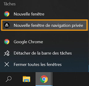 Navigation privée Google Chrome